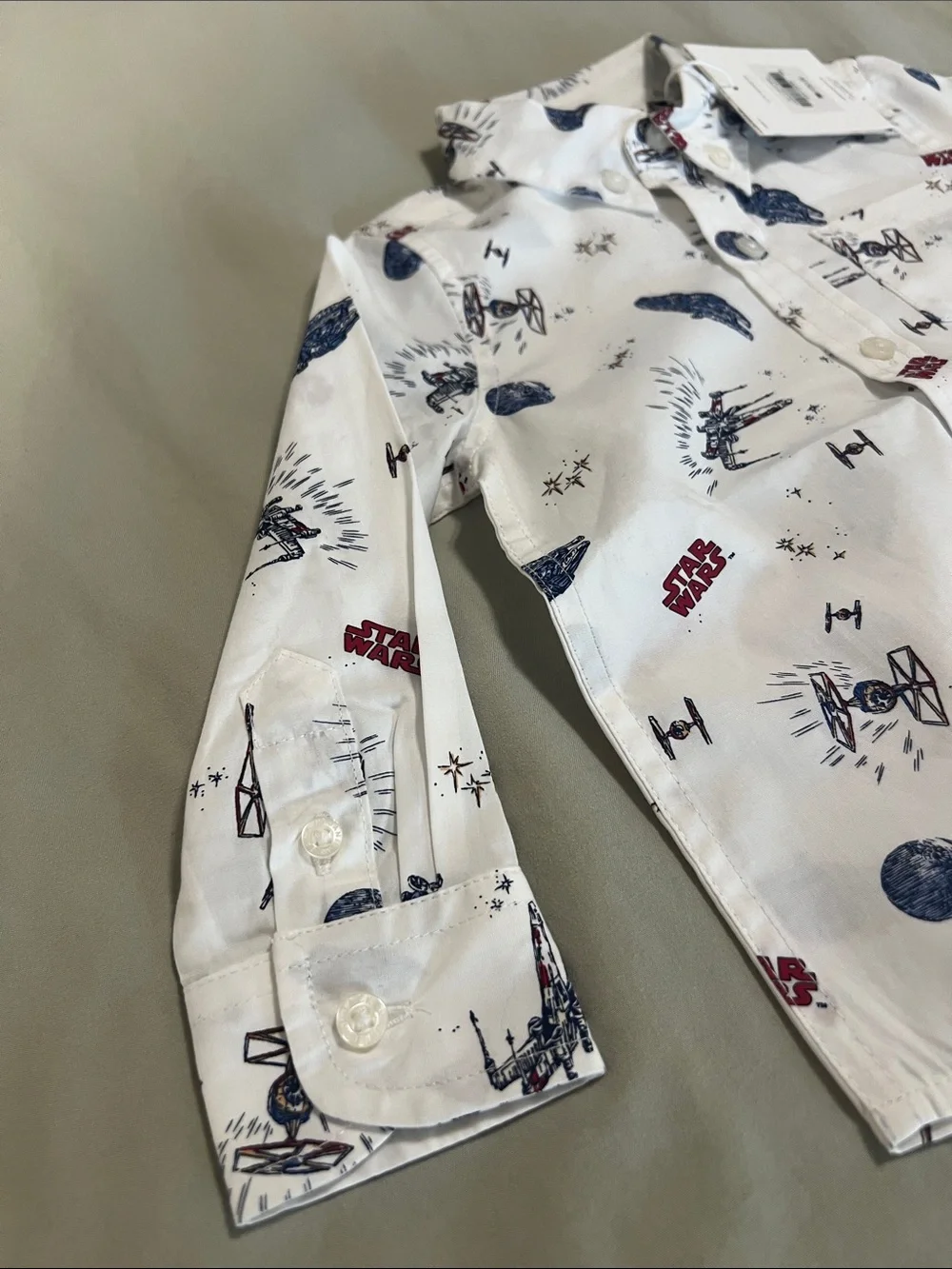 Janie and Jack x Star Wars Print Button-Up Icon Shirt - NWT - Size 12-18 Months